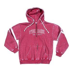Stone Harbor Soft Red Full Zip Hoodie Size Medium